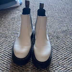 White platform doc martens
